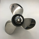 3 Blade 35-65HP 13 Spline Tooth Polished RH SS Prop Stainless Steel Propeller for Suzuki Outboards