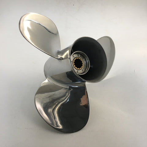 3 Blade 35-65HP 13 Spline Tooth Polished RH SS Prop Stainless Steel Propeller for Suzuki Outboards