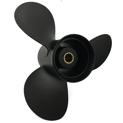 3 Blade 10 Spline Tooth 25HP 30HP RH Prop Aluminum Propeller for Tohatsu/Nissan Outboards with rubber hub