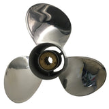 3 Balde 25-70HP 13 Spline Tooth RH SS Prop Rubber Hub Stainless Steel Propeller for Mercury Outboard Motor Engine