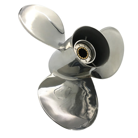 Boat Propeller 11 1/8x14 for Yamaha 40HP-55HP 3 Blades Stainless Steel Prop SS 13 Tooth RH 11.125x14