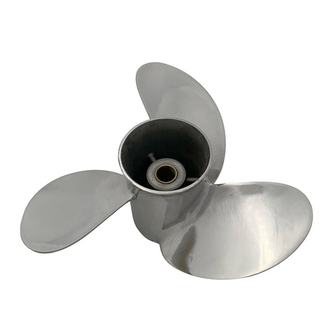 Boat Propeller 8.5x9 Fit for Tohatsu Outboard 8HP-9.9HP Stainless Steel Prop 12 Tooth OEM NO: 3B2B64519-1 8 1/2X9