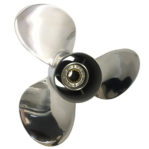 Boat Propeller 11 1/8x13 for Yamaha 40HP-55HP 3 Blades Stainless Steel Prop SS 13 Tooth RH OEM NO: 69W-45945-00-EL 11.125x13