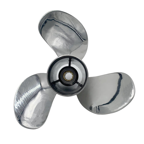 Boat Propeller 9 7/8x14 for Yamaha 25HP-30HP 3 Blades Stainless Steel Prop SS 10 Tooth RH OEM NO: 664-45952-00-EL 9.875x14