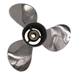 Fast Delivery Outboard Propeller 9 7/8x14 for Yamaha 25HP-30HP 3 Blades Stainless Steel Prop SS 10 Tooth RH 9.875x14