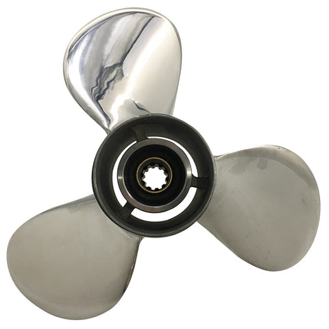 Boat Propeller 9.9x12 Fit for Tohatsu Outboard 25HP-30HP Stainless Steel Prop SS 10 Tooth