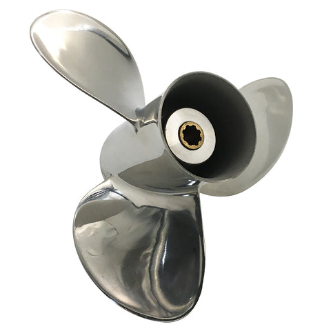 3 Blade 9 1/4 x 11 RH 9.9HP 15HP Polished Stainless Steel Propeller for Yamaha Outboards