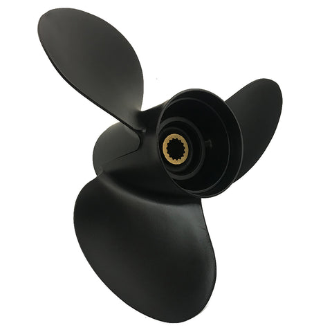 3 Blade 60-140HP 15 Spline Tooth RH Prop Aluminium Propeller for Tohatsu&Nissan Outboard with Rubber Hub