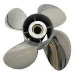 4 Blade 13x19 RH/LH 15 Tooth DF70/80//90/100/115/140 Stainless Steel Propeller for Suzuki Outboards