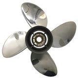 4 Blade 13x19 RH/LH 15 Tooth DF70/80//90/100/115/140 Stainless Steel Propeller for Suzuki Outboards