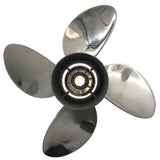 4 Blade 13x19 RH/LH 15 Tooth DF70/80//90/100/115/140 Stainless Steel Propeller for Suzuki Outboards