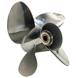 4 Blade 13x19 RH/LH 15 Tooth DF70/80//90/100/115/140 Stainless Steel Propeller for Suzuki Outboards