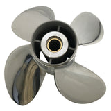 4 Blade 13x19 RH/LH 15 Tooth DF70/80//90/100/115/140 Stainless Steel Propeller for Suzuki Outboards