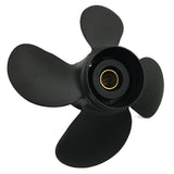 4 Blade 35-65HP 13 Spline Tooth RH Prop Aluminum Propeller for Suzuki Outboards with Rubber Hub