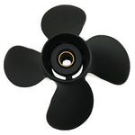 4 Blade 35-65HP 13 Spline Tooth RH Prop Aluminum Propeller for Suzuki Outboards with Rubber Hub