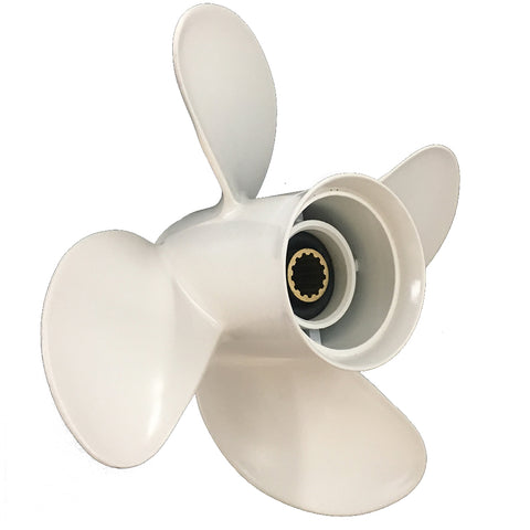 4 Blade 30/40/50/55/60HP Aluminum Propeller for Yamaha Outboards Pressed in Rubber Hub 13 Spline